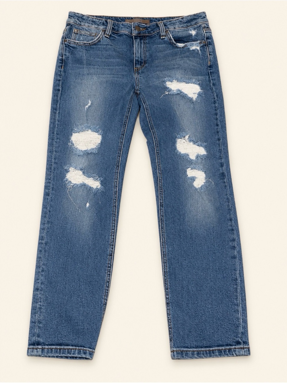 Joe's Jeans Women's Blue Distressed Straight Jeans
